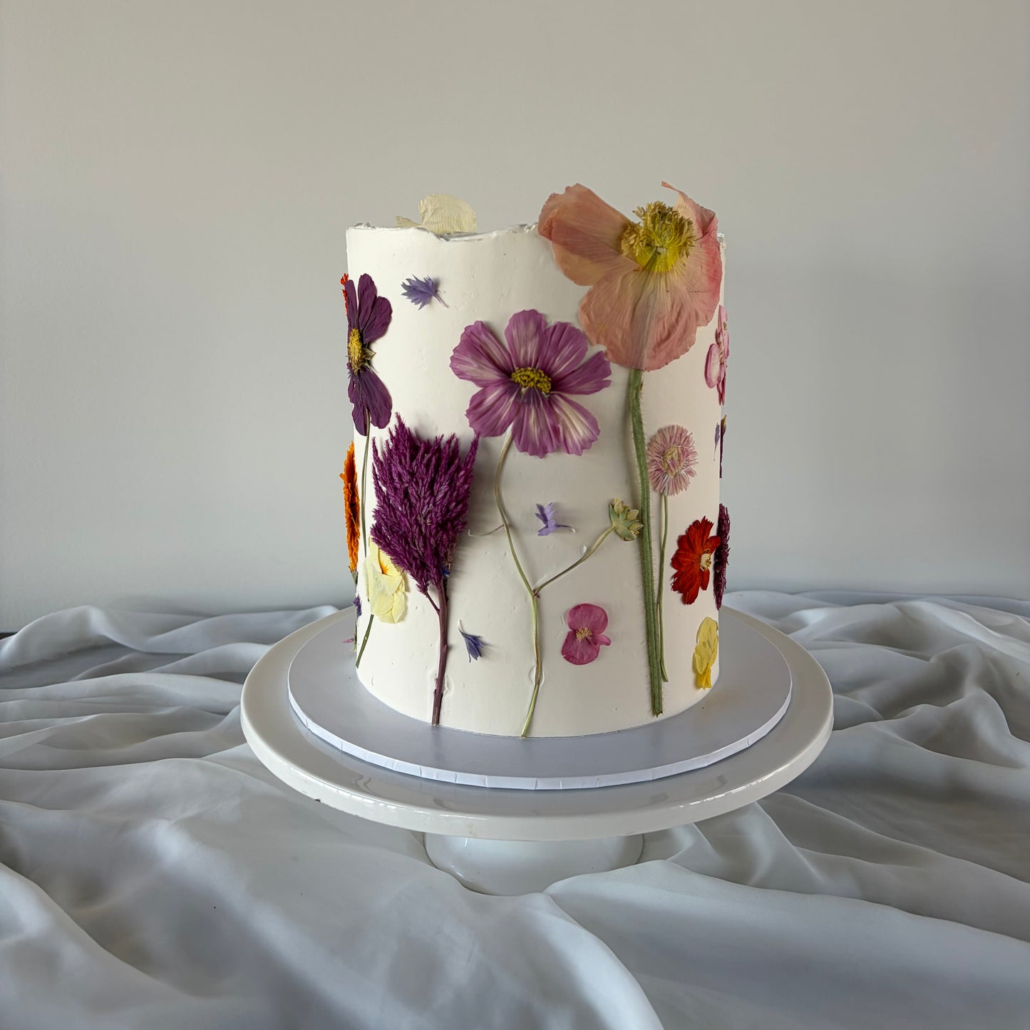 Pressed Floral Cake