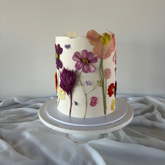 Pressed Floral Cake