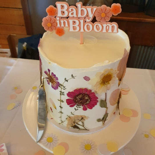 Pressed Floral Cake
